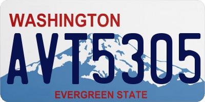 WA license plate AVT5305