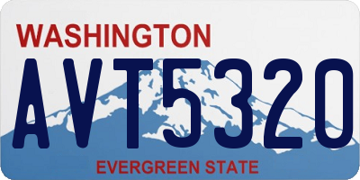 WA license plate AVT5320