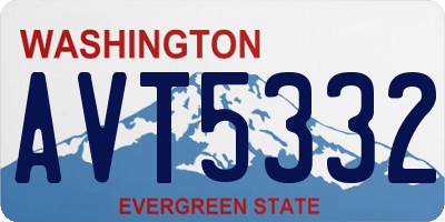 WA license plate AVT5332
