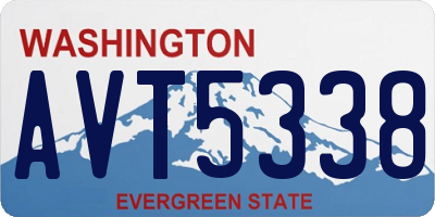 WA license plate AVT5338