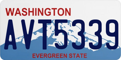 WA license plate AVT5339