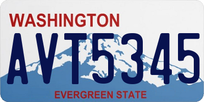 WA license plate AVT5345