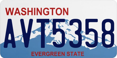WA license plate AVT5358
