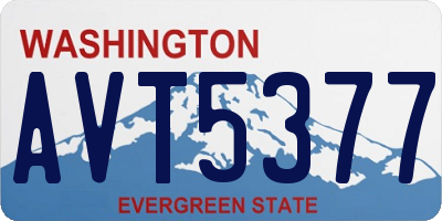 WA license plate AVT5377
