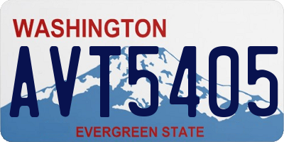 WA license plate AVT5405