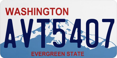 WA license plate AVT5407
