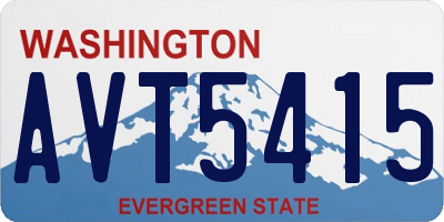 WA license plate AVT5415