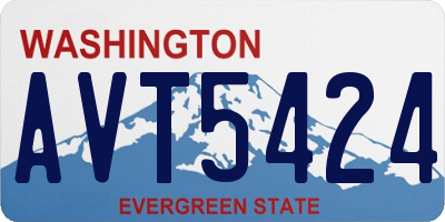 WA license plate AVT5424