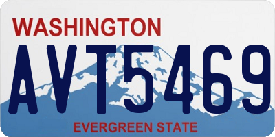 WA license plate AVT5469