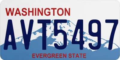 WA license plate AVT5497