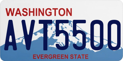 WA license plate AVT5500