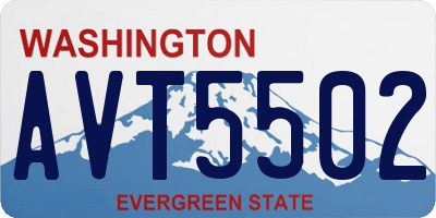WA license plate AVT5502