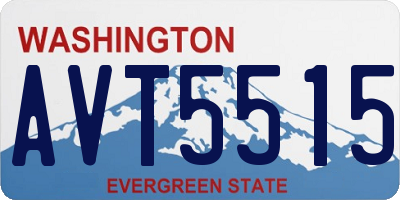 WA license plate AVT5515