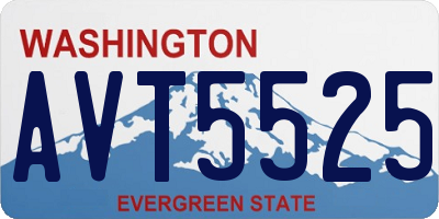 WA license plate AVT5525