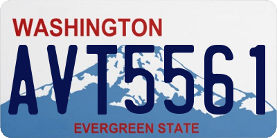 WA license plate AVT5561