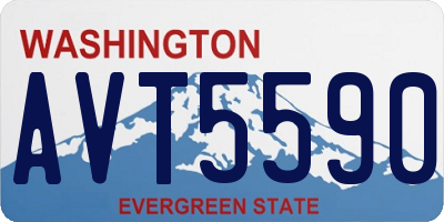WA license plate AVT5590