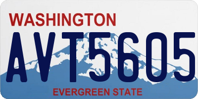 WA license plate AVT5605