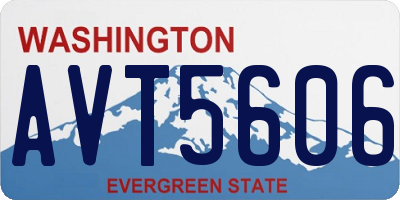 WA license plate AVT5606