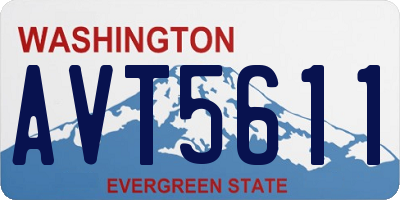 WA license plate AVT5611