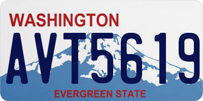 WA license plate AVT5619