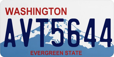 WA license plate AVT5644