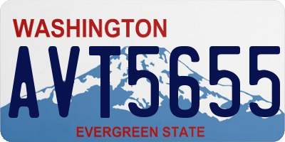 WA license plate AVT5655