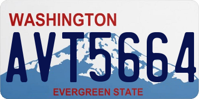 WA license plate AVT5664