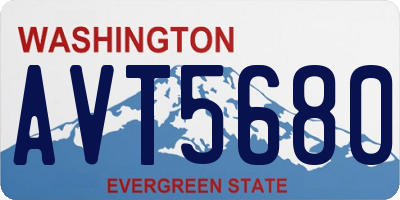 WA license plate AVT5680