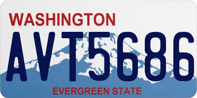 WA license plate AVT5686
