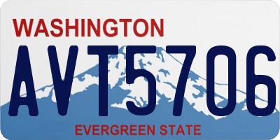 WA license plate AVT5706
