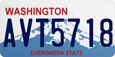 WA license plate AVT5718