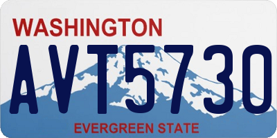 WA license plate AVT5730