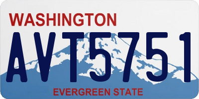 WA license plate AVT5751