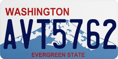 WA license plate AVT5762