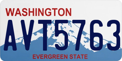 WA license plate AVT5763