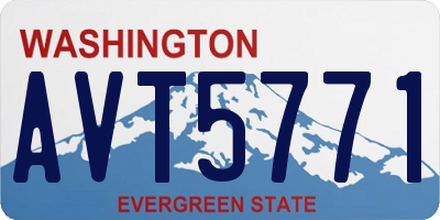 WA license plate AVT5771