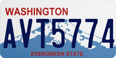 WA license plate AVT5774