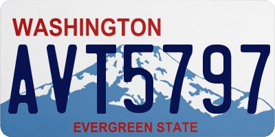 WA license plate AVT5797