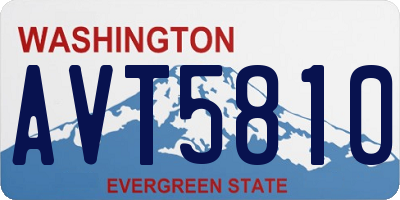 WA license plate AVT5810