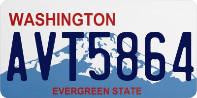 WA license plate AVT5864