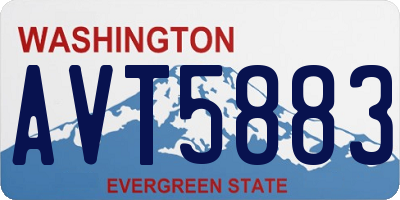 WA license plate AVT5883