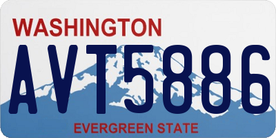 WA license plate AVT5886