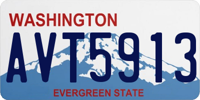 WA license plate AVT5913