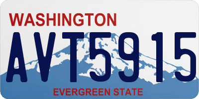 WA license plate AVT5915