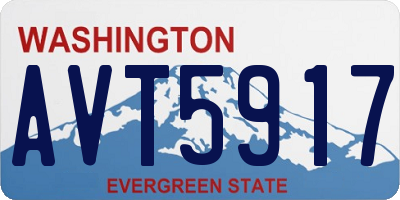 WA license plate AVT5917