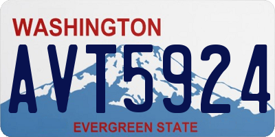 WA license plate AVT5924