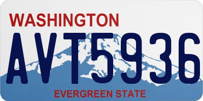 WA license plate AVT5936