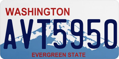WA license plate AVT5950