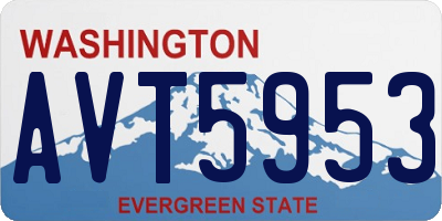 WA license plate AVT5953