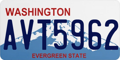 WA license plate AVT5962